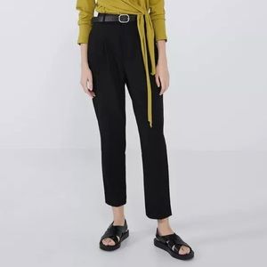NWT ZARA Pleated Cotton Trousers